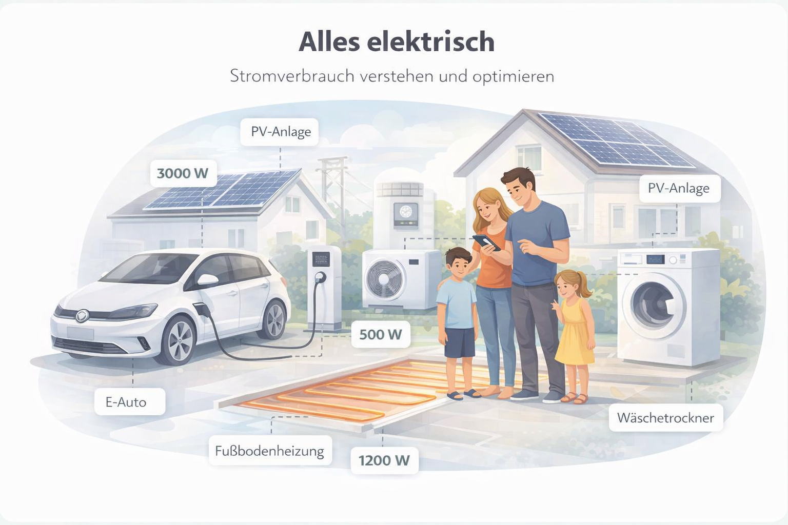 Alles elektrisch Stromverbrauch